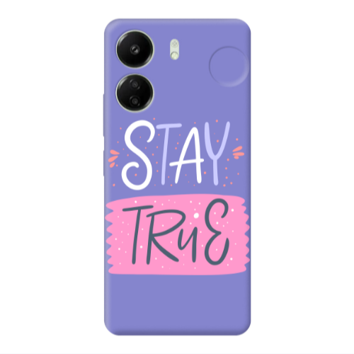 Xiaomi Redmi 13C Stay True Purple Colored Silicone TPU Θήκη