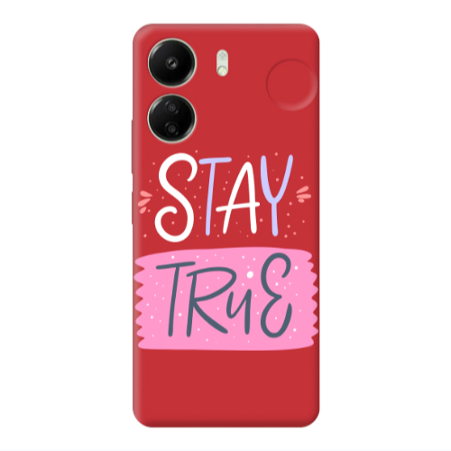 Xiaomi Redmi 13C Stay True Red Colored Silicone TPU Θήκη
