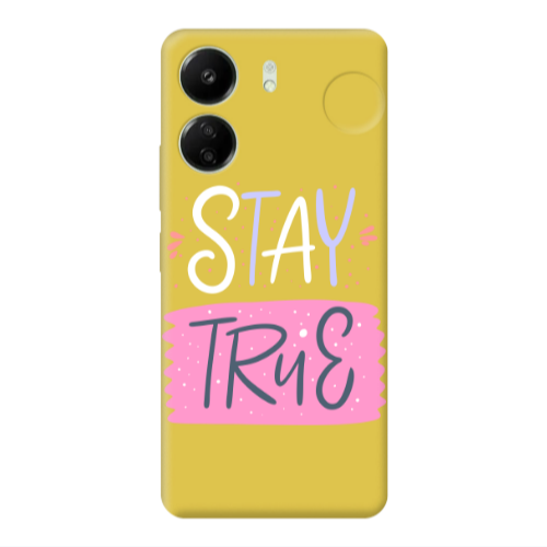 Xiaomi Redmi 13C Stay True Yellow Colored Silicone TPU Θήκη