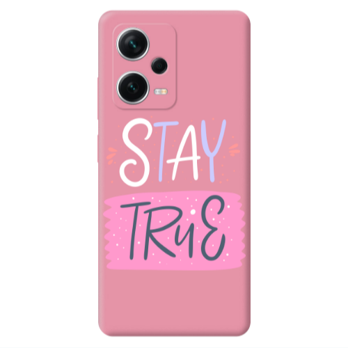 Xiaomi Poco X5 Stay True Pink Colored Silicone TPU Θήκη