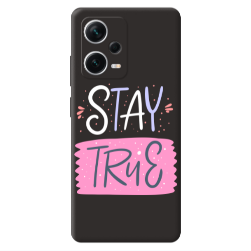 Xiaomi Poco X5 Stay True Black Colored Silicone TPU Θήκη