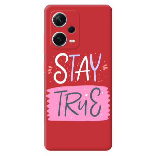 Xiaomi Poco X5 Stay True Red Colored Silicone TPU Θήκη