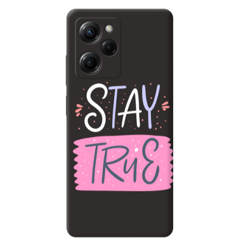 Xiaomi Poco X5 Pro Stay True Black Colored Silicone TPU Θήκη