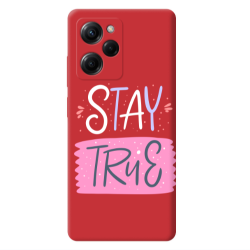 Xiaomi Poco X5 Pro Stay True Red Colored Silicone TPU Θήκη