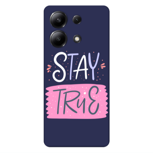 Xiaomi Redmi Note 13 4G Stay True Dark blue Colored Silicone TPU Θήκη