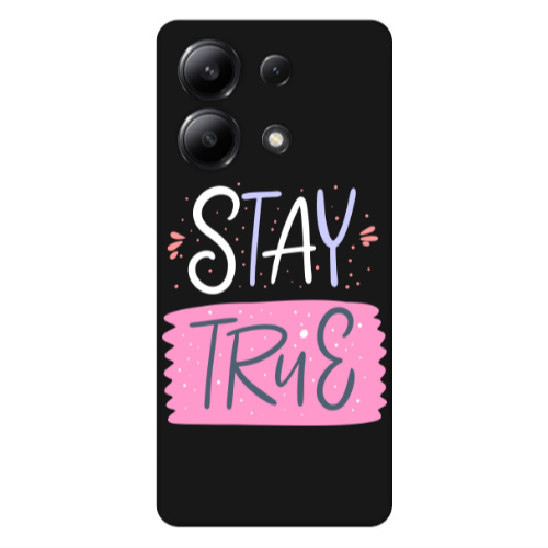 Xiaomi Redmi Note 13 4G Stay True Black Colored Silicone TPU Θήκη