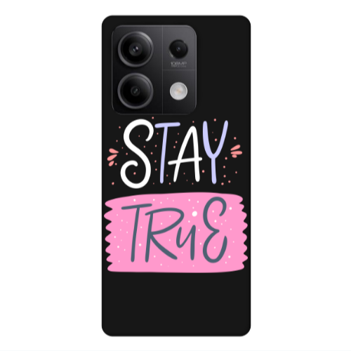 Xiaomi Redmi Note 13Pro 5G Stay True Black Colored Silicone TPU Θήκη