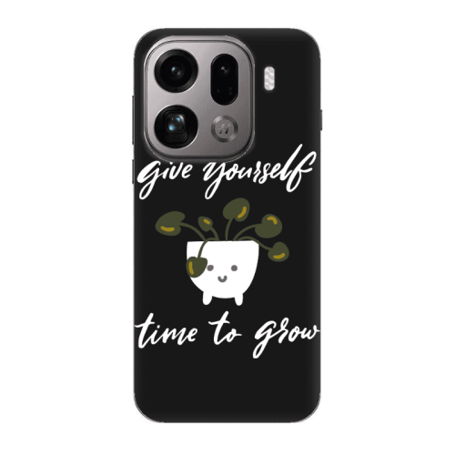 Oppo Find X9 Pro Give Yourself Black Colored Silicone TPU Θήκη
