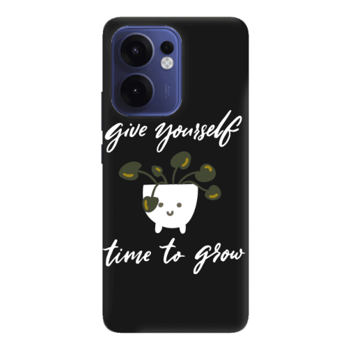 Oppo Reno 13 F Give Yourself Black Colored Silicone TPU Θήκη