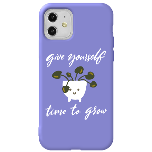 Apple iPhone 11  Give Yourself Purple Colored Silicone TPU Θήκη