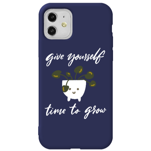 Apple iPhone 11  Give Yourself Dark blue Colored Silicone TPU Θήκη