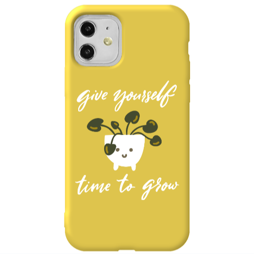 Apple iPhone 11  Give Yourself Yellow Colored Silicone TPU Θήκη