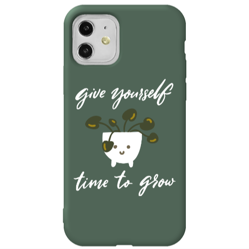 Apple iPhone 11  Give Yourself Dark Green Colored Silicone TPU Θήκη