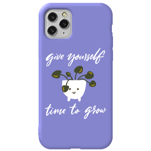 Apple iPhone 11 Pro Give Yourself Purple Colored Silicone TPU Θήκη