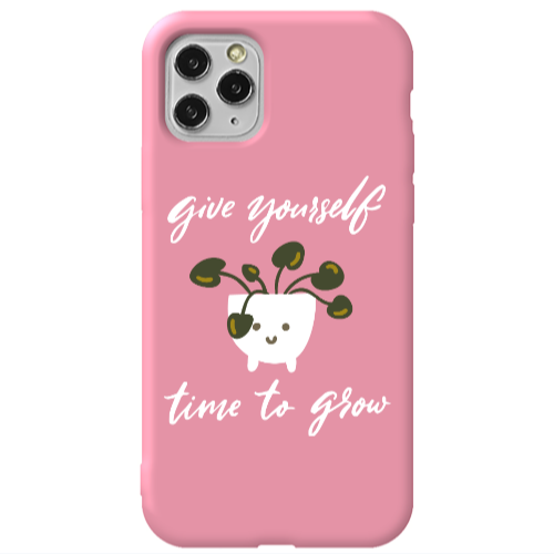 Apple iPhone 11 Pro Give Yourself Pink Colored Silicone TPU Θήκη