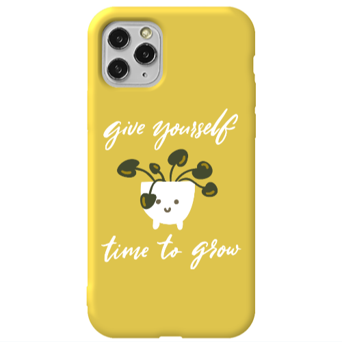 Apple iPhone 11 Pro Give Yourself Yellow Colored Silicone TPU Θήκη