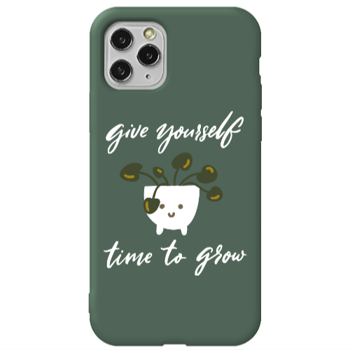 Apple iPhone 11 Pro Give Yourself Dark Green Colored Silicone TPU Θήκη