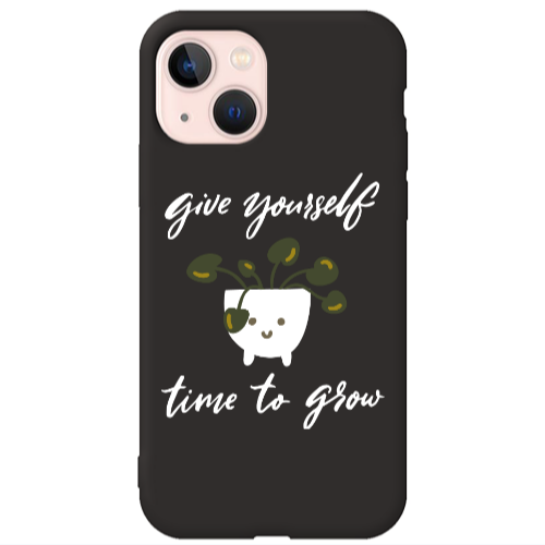 Apple iPhone 13 Give Yourself Black Colored Silicone TPU Θήκη