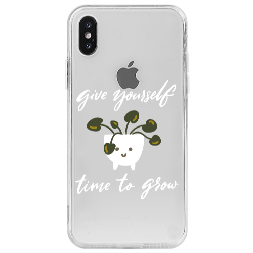 Apple iPhone X Give Yourself Transparent Silicone TPU Θήκη