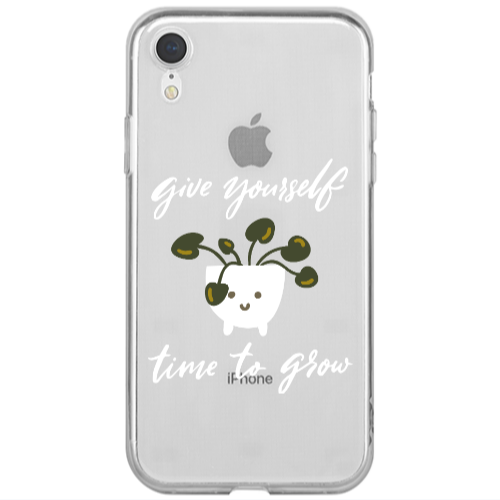 Apple iPhone Xr Give Yourself Transparent Silicone TPU Θήκη