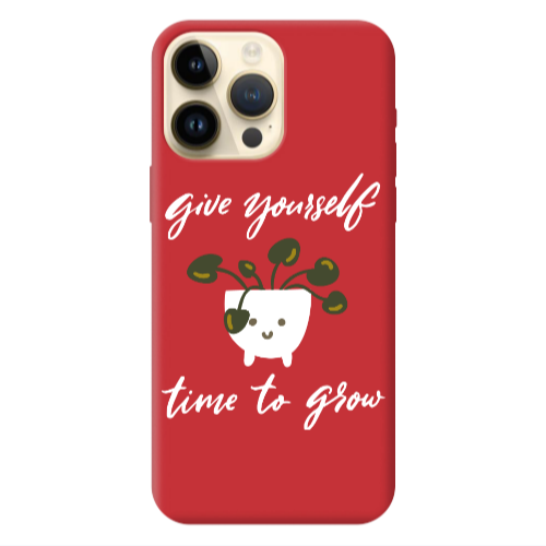 Apple iPhone 13 Pro Max Give Yourself Red Colored Silicone TPU Θήκη