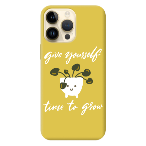 Apple iPhone 13 Pro Max Give Yourself Yellow Colored Silicone TPU Θήκη