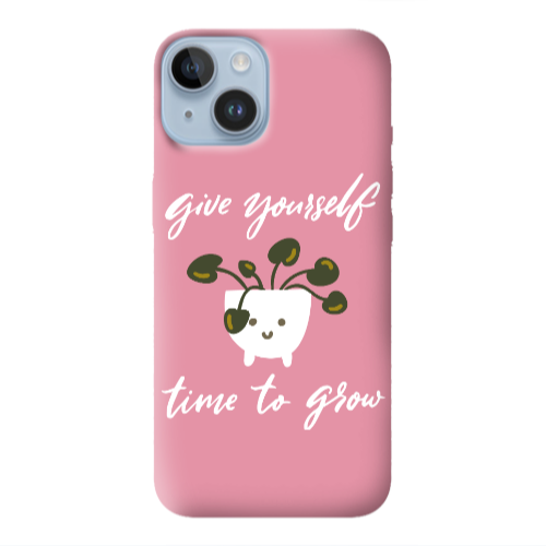 Apple iPhone 14  Give Yourself Pink Colored Silicone TPU Θήκη