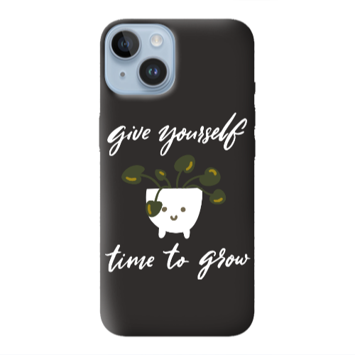 Apple iPhone 14  Give Yourself Black Colored Silicone TPU Θήκη