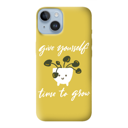Apple iPhone 14 Plus Give Yourself Yellow Colored Silicone TPU Θήκη