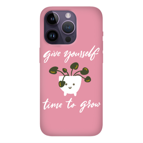 Apple iPhone 14 Pro  Give Yourself Pink Colored Silicone TPU Θήκη