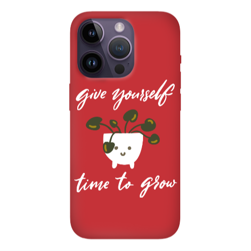 Apple iPhone 14 Pro Max Give Yourself Red Colored Silicone TPU Θήκη