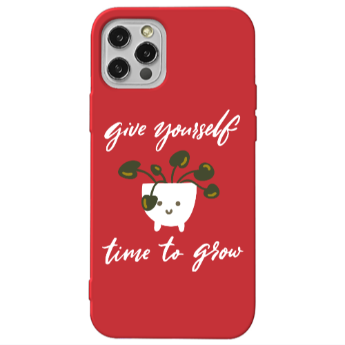 Apple iPhone 13 Pro Give Yourself Red Colored Silicone TPU Θήκη