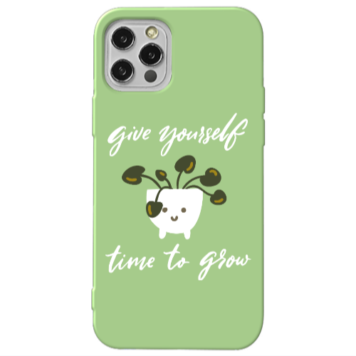 Apple iPhone 12 Pro Give Yourself Light Green Colored Silicone TPU Θήκη