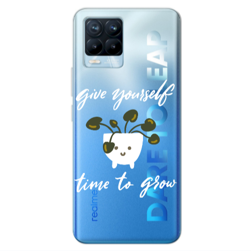 Realme 8 Pro Give Yourself Transparent Silicone TPU Θήκη