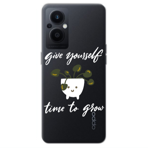 Oppo Reno 7 Lite Give Yourself Transparent Silicone TPU Θήκη