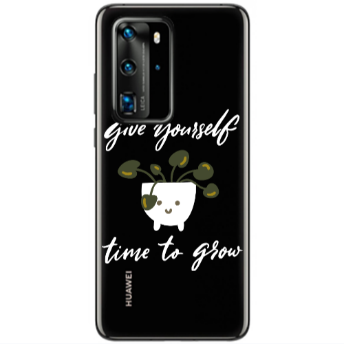 Huawei P40 Pro Give Yourself Transparent Silicone TPU Θήκη
