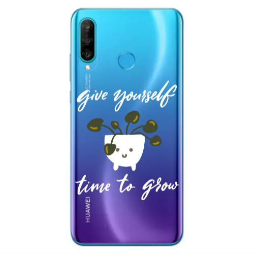 Huawei P30 Lite Give Yourself Transparent Silicone TPU Θήκη