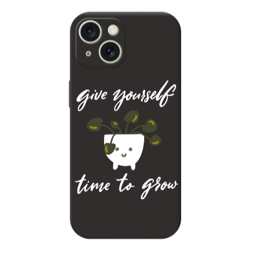 Apple iPhone 15 Give Yourself Black Colored Silicone TPU Θήκη