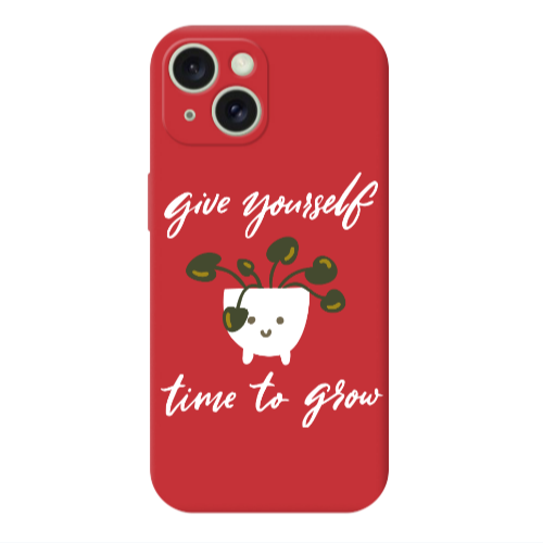 Apple iPhone 15 Give Yourself Red Colored Silicone TPU Θήκη