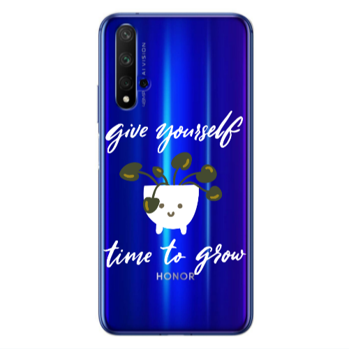 Huawei Nova 5 T Give Yourself Transparent Silicone TPU Θήκη