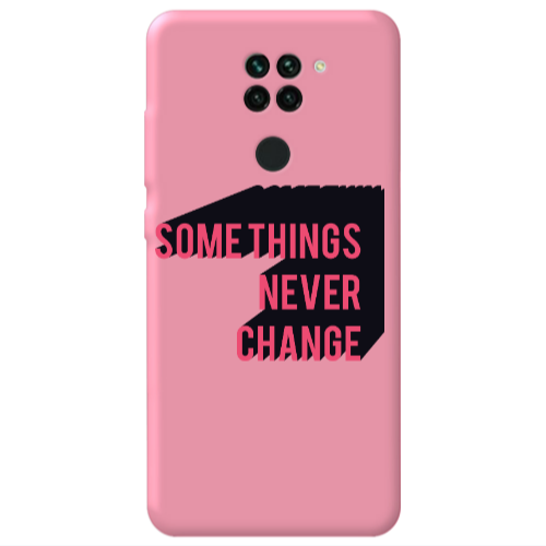 Xiaomi Redmi Note 9 Somethings Never Change Pink Colored Silicone TPU Θήκη