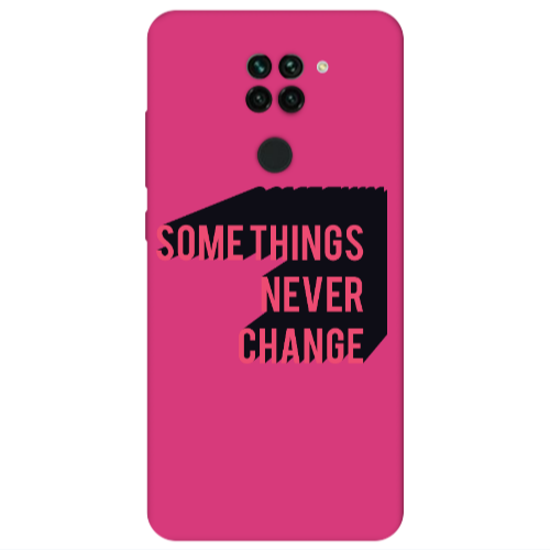Xiaomi Redmi Note 9 Somethings Never Change Fuchsia Colored Silicone TPU Θήκη