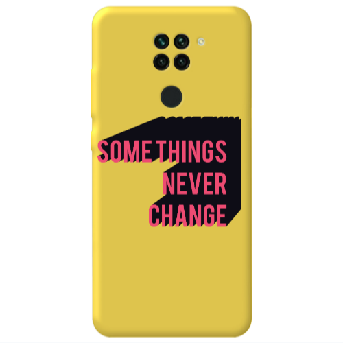 Xiaomi Redmi Note 9 Somethings Never Change Yellow Colored Silicone TPU Θήκη