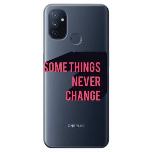 Oneplus Nord 100 Somethings Never Change Transparent Silicone TPU Θήκη