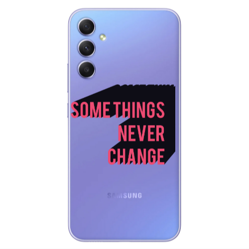 Samsung A34 Somethings Never Change Transparent Silicone TPU Θήκη