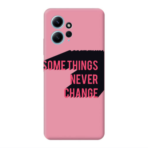 Xiaomi Redmi Note 12 4G Somethings Never Change Pink Colored Silicone TPU Θήκη