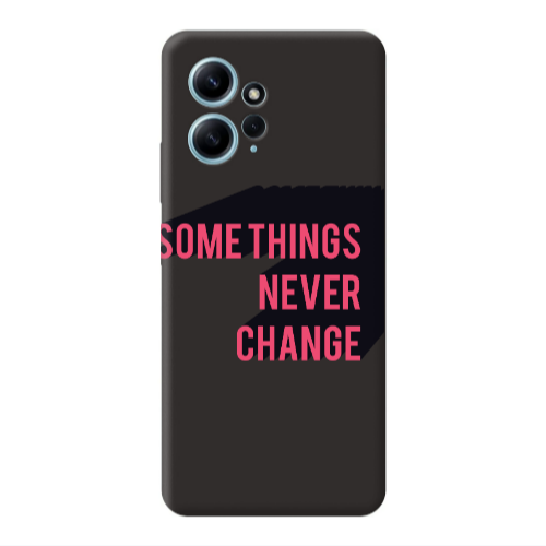 Xiaomi Redmi Note 12 4G Somethings Never Change Black Colored Silicone TPU Θήκη