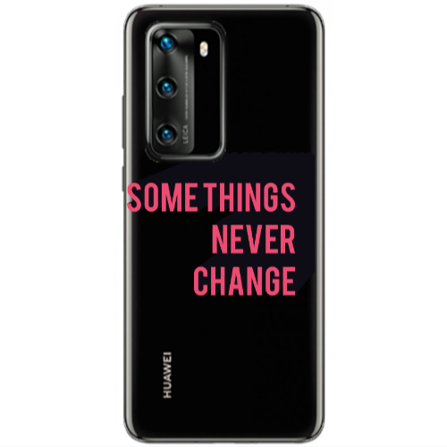 Huawei P40 Somethings Never Change Transparent Silicone TPU Θήκη