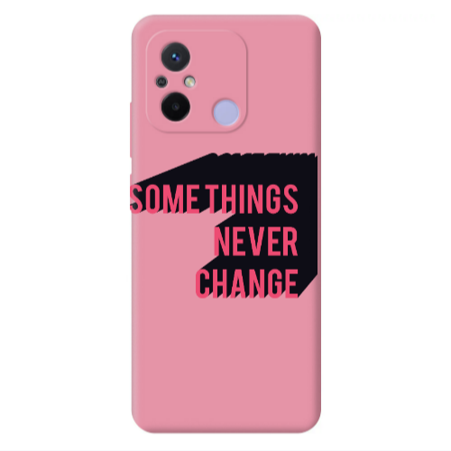 Xiaomi Redmi 12C Somethings Never Change Pink Colored Silicone TPU Θήκη