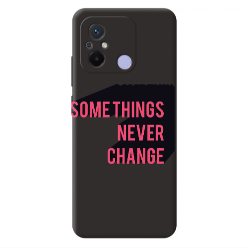 Xiaomi Redmi 12C Somethings Never Change Black Colored Silicone TPU Θήκη